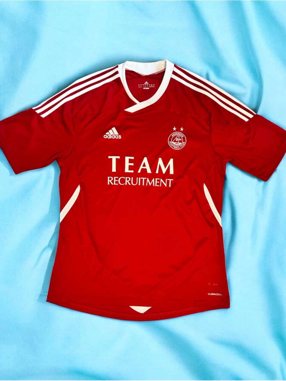 adidas Red Soccer Jersey with White Accents